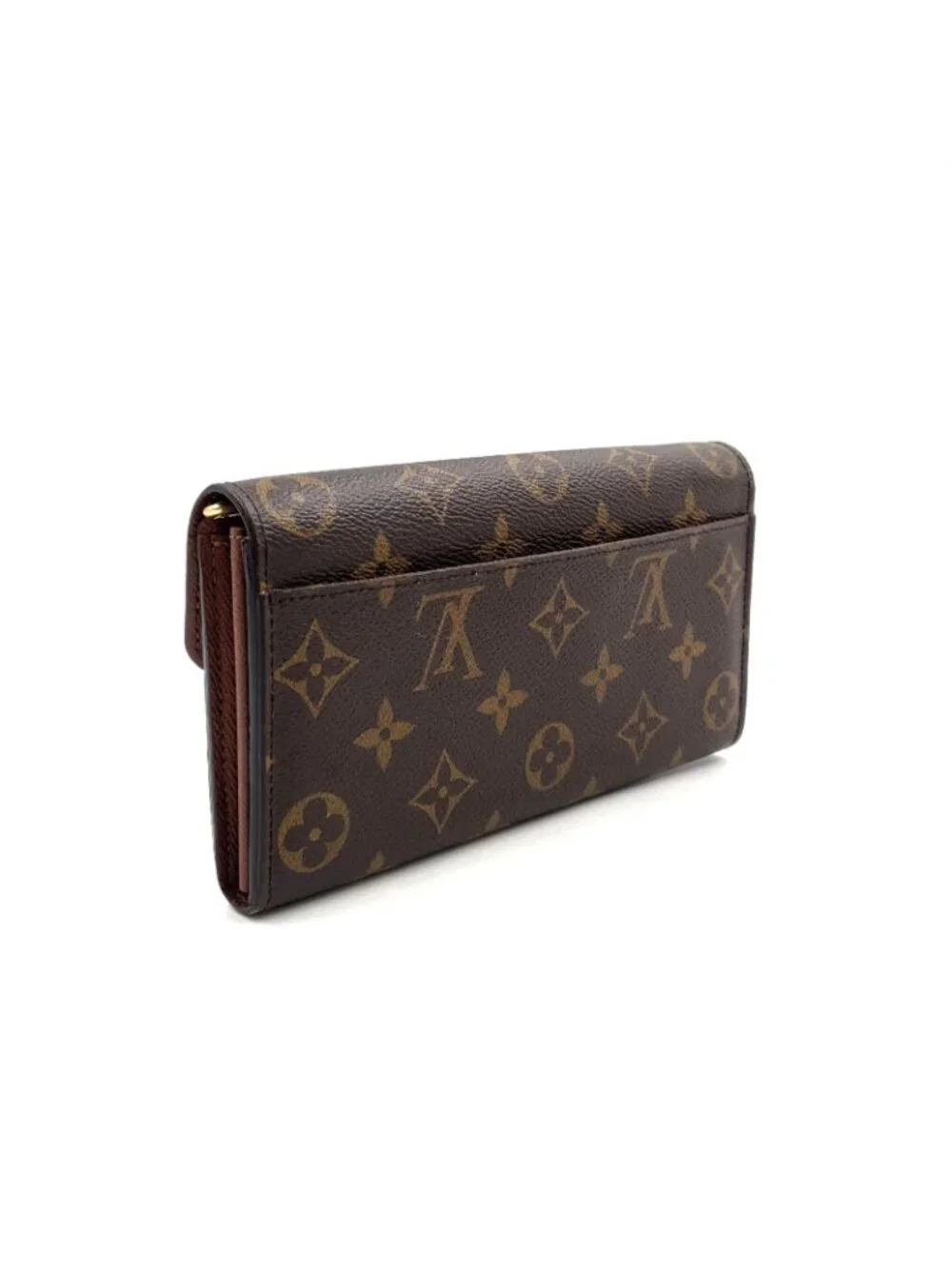 Louis Vuitton Portefeuille Sarah Monogram Leather with Initials Brown Bifold